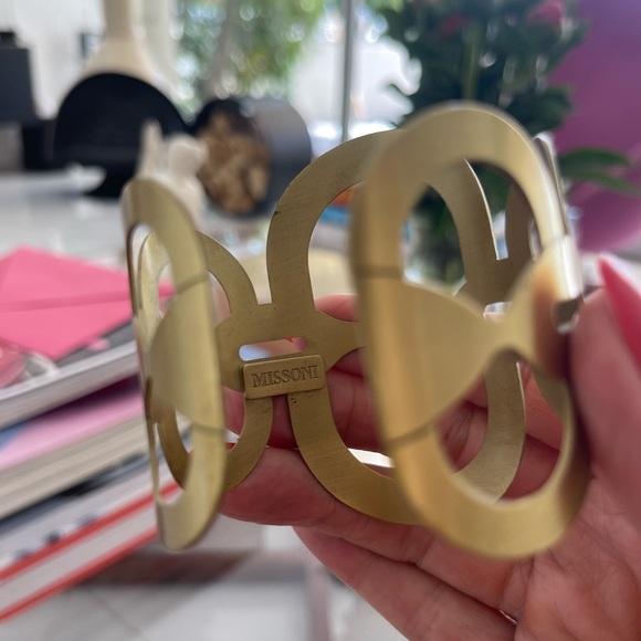 ✨ Missoni Gold / Brass Cuff Bracelet - Vintage ✨ - Picture 7 of 8